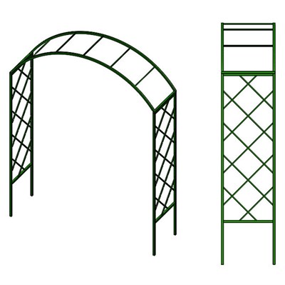 Арка садовая для вьющихся растений, разборная, Ромб - зеленая . 175 х 224 х 50 см. 3147 - фото 17771