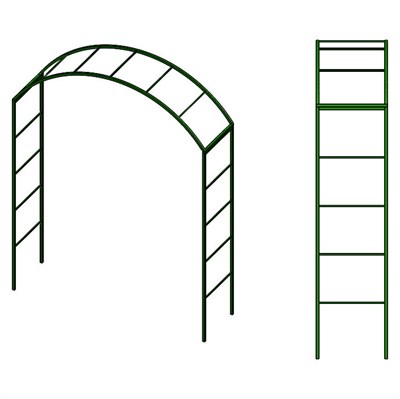 Арка садовая для вьющихся растений, разборная, Классическая - зеленая . 175 х 224 х 50 см. 3148 - фото 17786