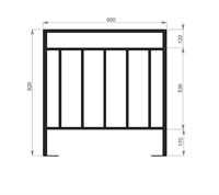 Перила прямое для террасы и крыльца 800 х 820 мм. 3191