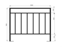 Перила прямое для террасы и крыльца 1000 х 820 мм. 3192