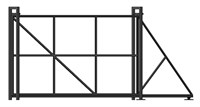 Откатные ворота Каркас Стандарт 1,9 х 4 метра 2392