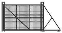 Откатные ворота с сеткой Гиттер 1,9 х 4 метра 2394