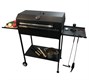 Мангал - барбекю передвижной с крышкой, термометром, решеткой и двумя боковыми полками "Премиум-Элит-02" 2868