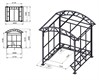 Беседка, Навес для курения со скамейками 2 х 2 метра 2945