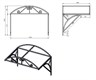 Козырек над крыльцом усиленный. Арочный 1,8 метра. Ажурный G-1 3041