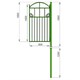Калитка садовая со столбом "Арка - Классика" - Каркас 0,8 х 1,6 метра. Зеленая 3162