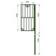 Калитка садовая со столбом "Арка - Классика" - Каркас 0,8 х 1,6 метра. Зеленая - копия 3163