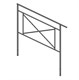 Перила металлическое "Лофт-крестиком" к крыльцу 3 ступени 3242 - фото 19008