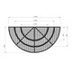 Крыльцо Мини полукруглое 3 ступени с решеткой 3246