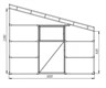 Теплица Пристенная-Прямая 3 х 8 метров 3128