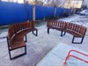 Садовая Скамейка Радиусная Полукруглая-Без спинки большая 2198