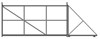 Откатные ворота Каркас Стандарт 1,9 х 4 метра 2392