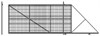 Откатные ворота с сеткой Гиттер 1,9 х 4 метра 2394