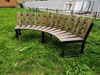 Садовая Скамейка Радиусная Полукруглая-Спинка наружная наклонная 2543